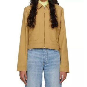 The North Face women’s work jacket  Fleece-Lined NF0A7URY Size L tan EUC 7351